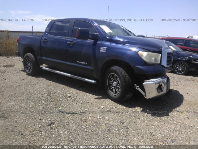 5TFEV54168X042473 - 2008 TOYOTA TUNDRA CREWMAX/CREWMAX SR5 BLUE photo 1