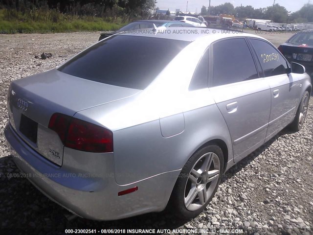 WAUDF78E06A047716 - 2006 AUDI A4 2.0T QUATTRO SILVER photo 4