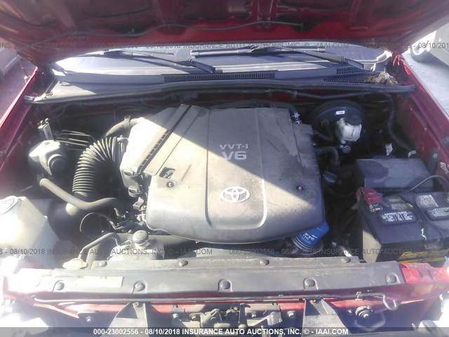 3TMLU4EN8DM106406 - 2013 TOYOTA TACOMA DOUBLE CAB წითელი ფოტო 10