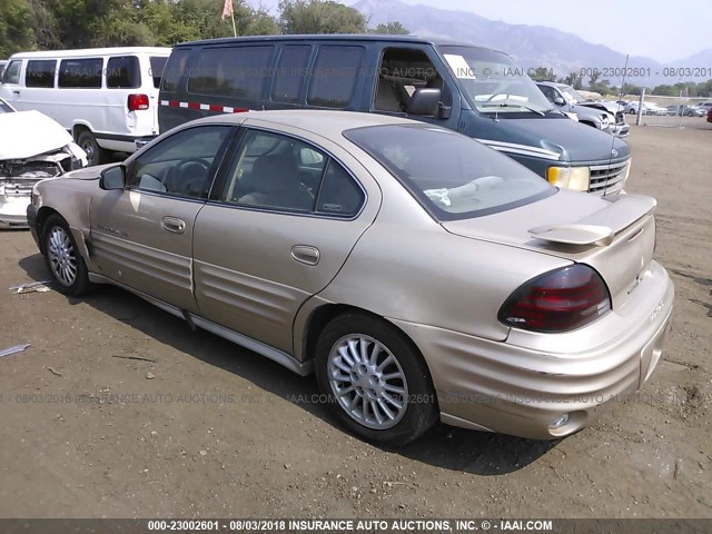 1G2NF52E31M554481 - 2001 PONTIAC GRAND AM SE1 GOLD photo 3