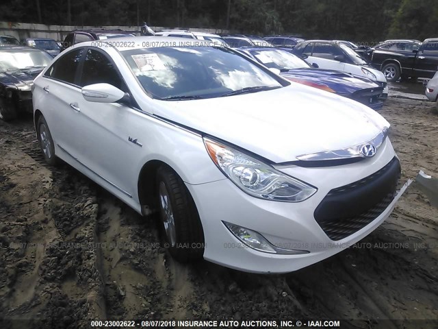 KMHEC4A44CA060248 - 2012 HYUNDAI SONATA HYBRID WHITE photo 1