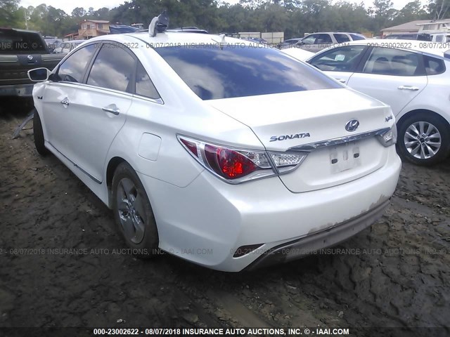 KMHEC4A44CA060248 - 2012 HYUNDAI SONATA HYBRID WHITE photo 3