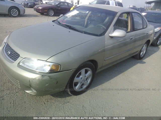 3N1CB51D62L635304 - 2002 NISSAN SENTRA XE/GXE BEIGE photo 2