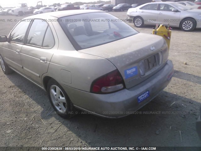 3N1CB51D62L635304 - 2002 NISSAN SENTRA XE/GXE BEIGE photo 3