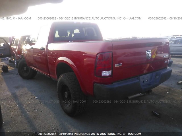 3C6UD5FL2CG151045 - 2012 DODGE RAM 2500 LARAMIE RED photo 3