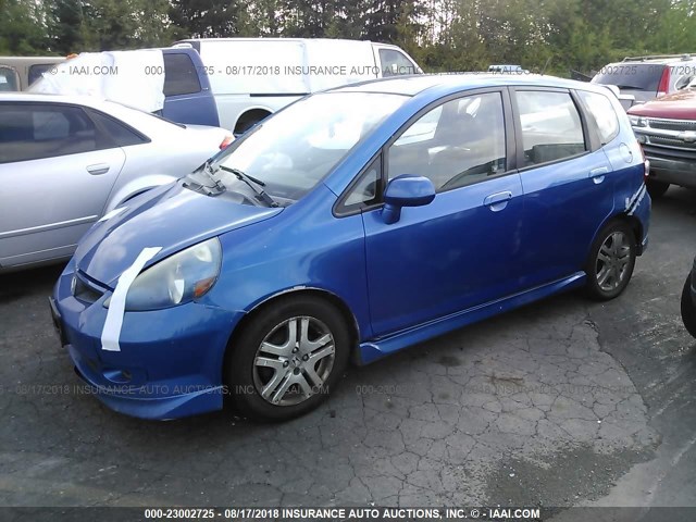 JHMGD37667S059940 - 2007 HONDA FIT S 蓝色 照片 2