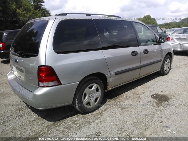 2FMZA51694BB28161 - 2004 FORD FREESTAR SE SILVER photo 4