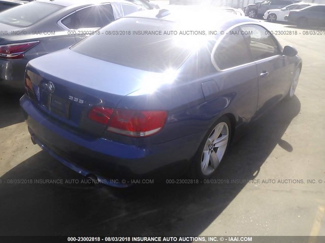 WBAWB73517P033303 - 2007 BMW 335 I BLUE photo 4