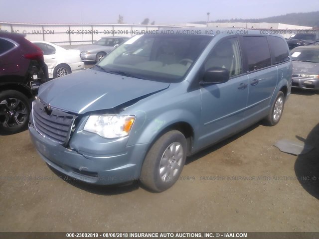 2A8HR44H48R628539 - 2008 CHRYSLER TOWN & COUNTRY LX TEAL photo 2