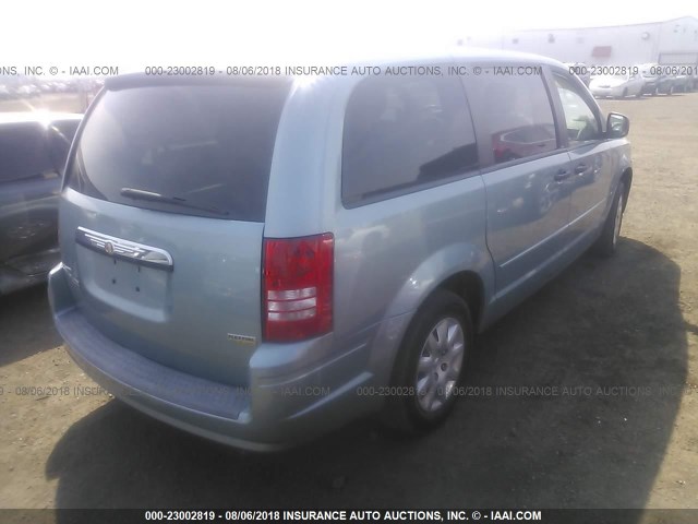 2A8HR44H48R628539 - 2008 CHRYSLER TOWN & COUNTRY LX TEAL photo 4
