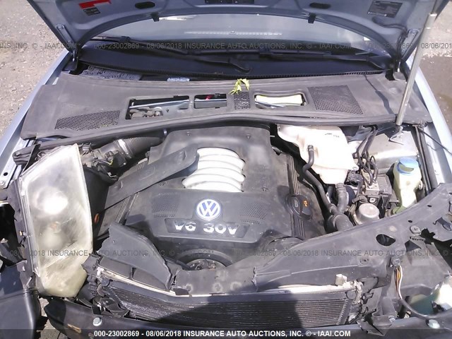 WVWRH63B23P206772 - 2003 VOLKSWAGEN PASSAT GLX Light Blue photo 10