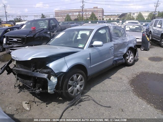 WVWRH63B23P206772 - 2003 VOLKSWAGEN PASSAT GLX Light Blue photo 2