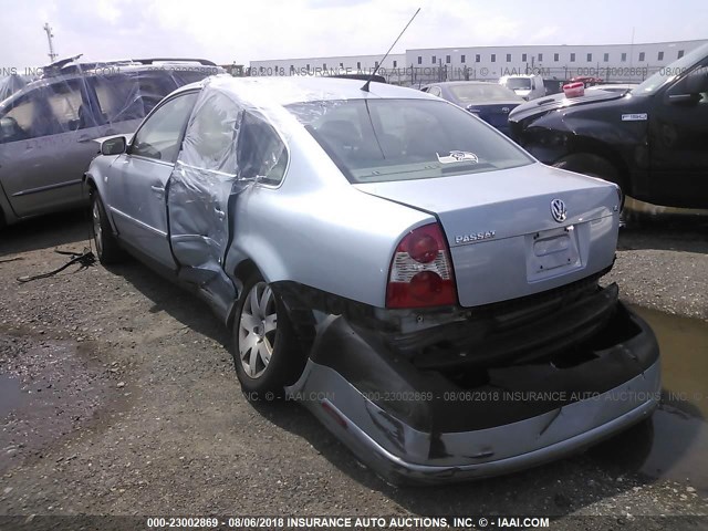 WVWRH63B23P206772 - 2003 VOLKSWAGEN PASSAT GLX Light Blue photo 3