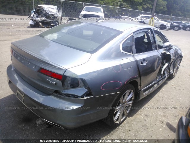 YV1A22ML0H1001339 - 2017 VOLVO S90 T6/INSCRIPTION GRAY photo 4