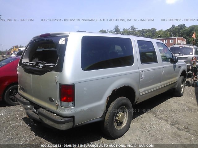 1FMNU41S2YED62973 - 2000 FORD EXCURSION XLT SILVER photo 4