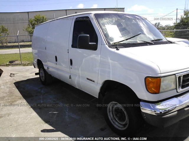 1FTSE34P04HB35487 - 2004 FORD ECONOLINE E350 SUPER DUTY VAN WHITE photo 1