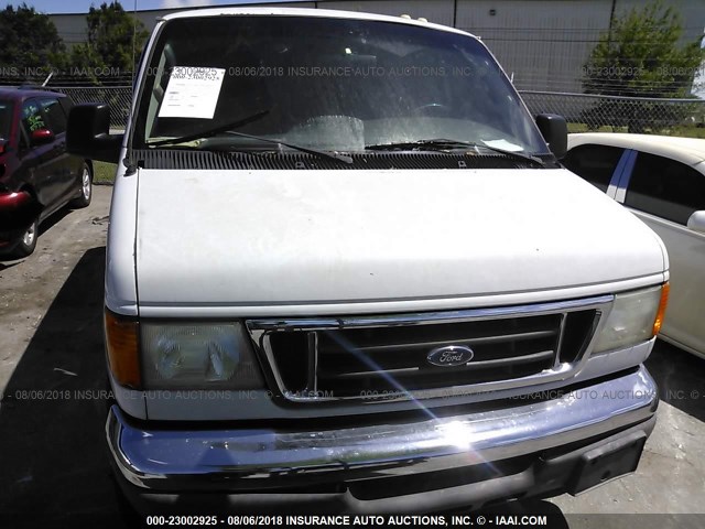 1FTSE34P04HB35487 - 2004 FORD ECONOLINE E350 SUPER DUTY VAN WHITE photo 6