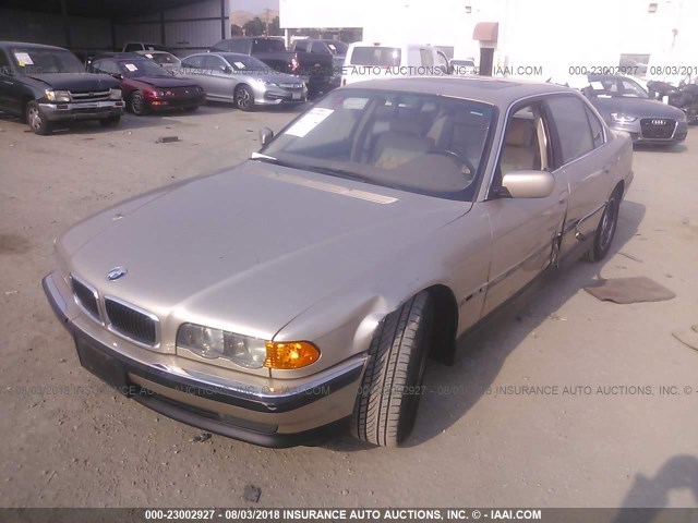 WBAGH8336XDP03615 - 1999 BMW 740 IL GOLD photo 2