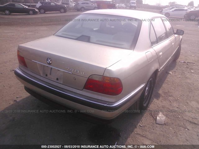 WBAGH8336XDP03615 - 1999 BMW 740 IL GOLD photo 4