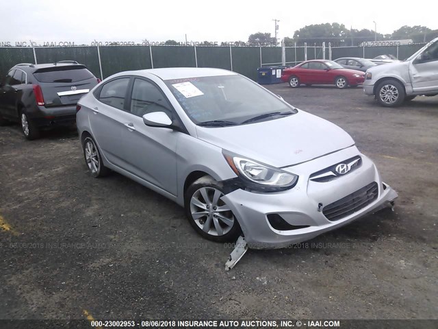 KMHCU4AE4DU578325 - 2013 HYUNDAI ACCENT GLS/SE SILVER photo 1