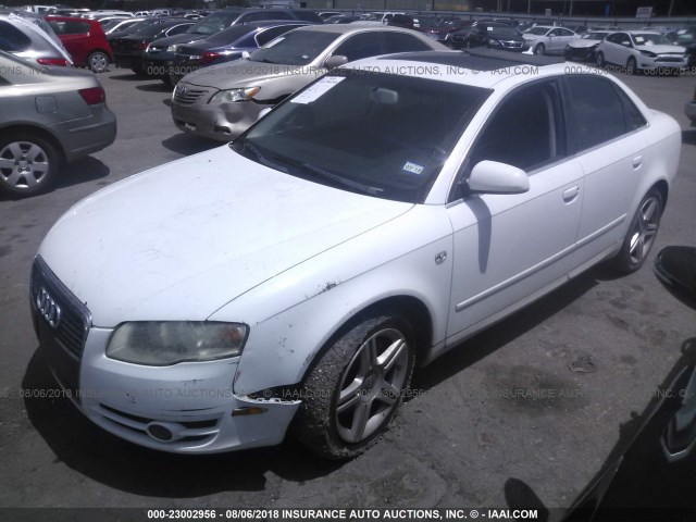 WAUDF78E97A021438 - 2007 AUDI A4 2.0T QUATTRO WHITE photo 2