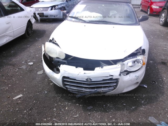 1C3EL45R85N588787 - 2005 CHRYSLER SEBRING WHITE photo 6