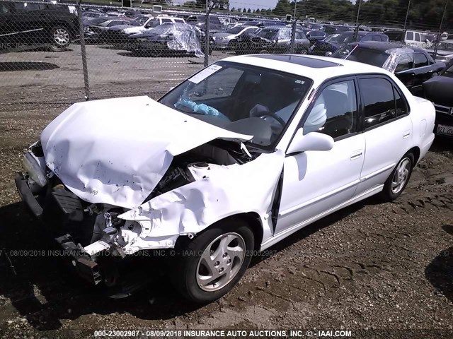 1NXBR18E7WZ101442 - 1998 TOYOTA COROLLA VE/CE/LE WHITE photo 2