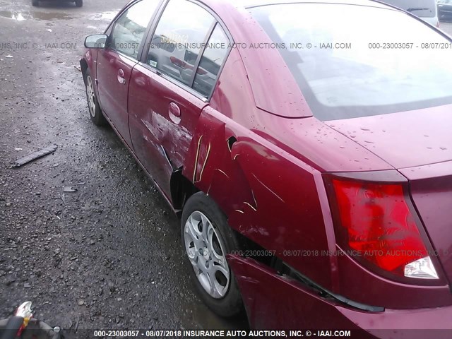 1G8AJ52F94Z184169 - 2004 SATURN ION LEVEL 2 BURGUNDY photo 6