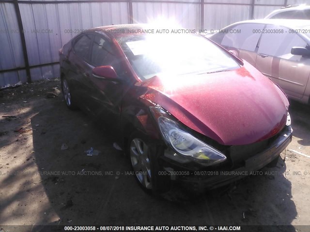 KMHDH4AE9CU255721 - 2012 HYUNDAI ELANTRA GLS/LIMITED RED photo 1