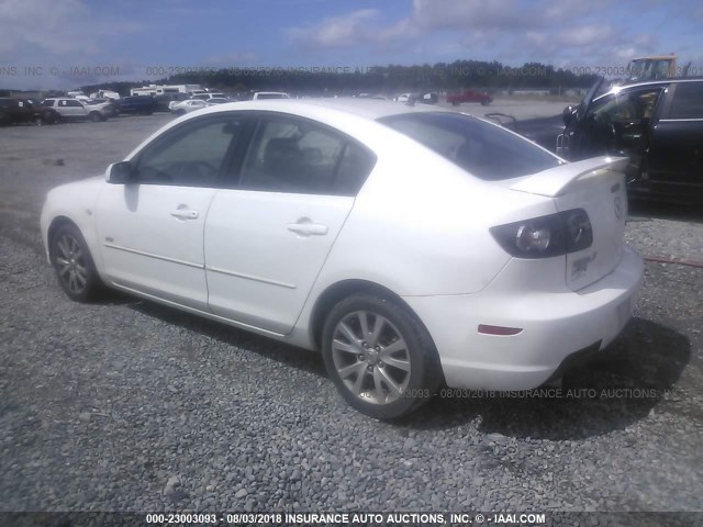 JM1BK123771616797 - 2007 MAZDA 3 S WHITE photo 3