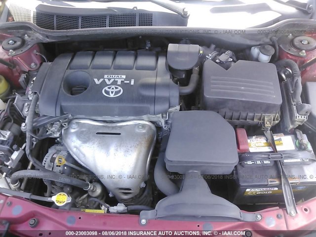 4T1BF3EK2AU065215 - 2010 TOYOTA CAMRY SE/LE/XLE 红色 照片 10