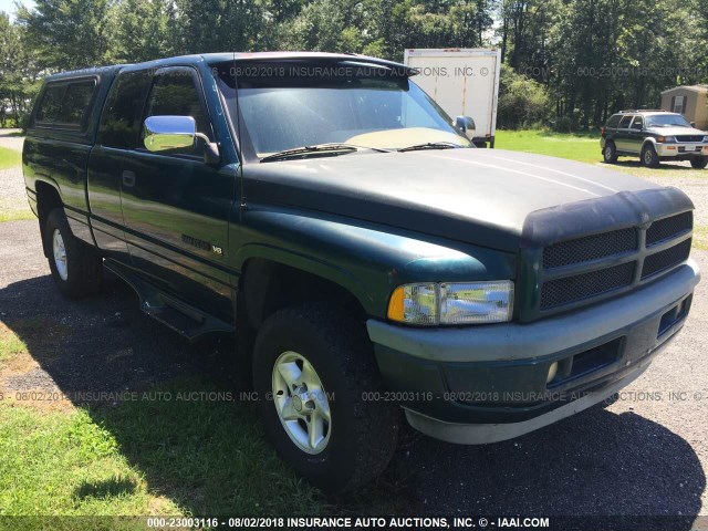 3B7HF13Z4VG745225 - 1997 DODGE RAM 1500 GREEN photo 1