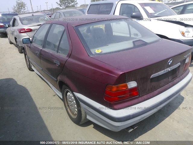 WBACB4319NFF84373 - 1992 BMW 325 I AUTOMATIC MAROON photo 3