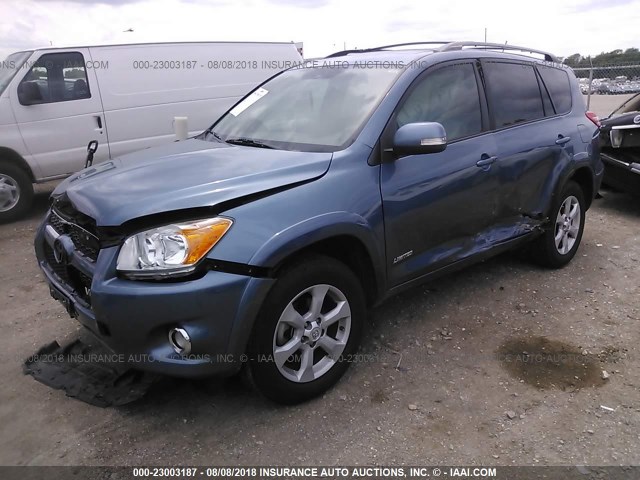 2T3DK4DV8CW069107 - 2012 TOYOTA RAV4 LIMITED BLUE photo 2