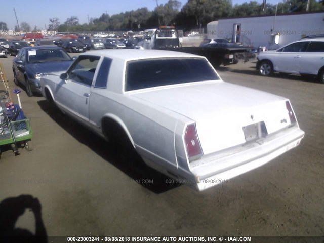 1G1AZ37A8ER204051 - 1984 CHEVROLET MONTE CARLO  WHITE photo 3