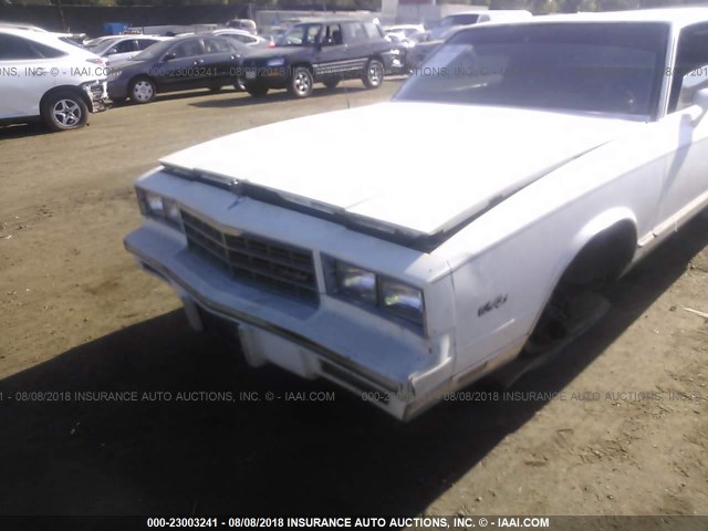 1G1AZ37A8ER204051 - 1984 CHEVROLET MONTE CARLO  WHITE photo 6