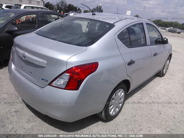 3N1CN7AP4CL918962 - 2012 NISSAN VERSA S/SV/SL GRAY photo 4