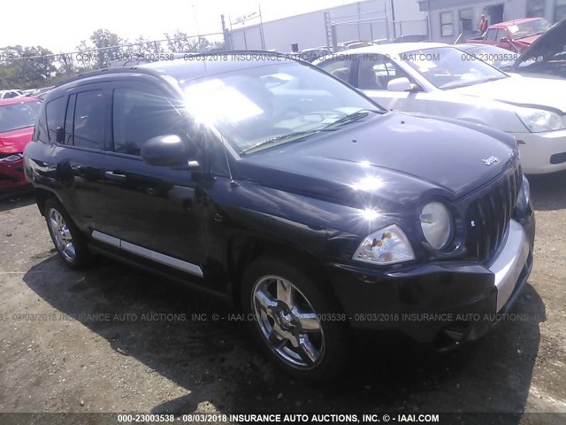 1J8FT57W77D171655 - 2007 JEEP COMPASS LIMITED BLACK photo 1