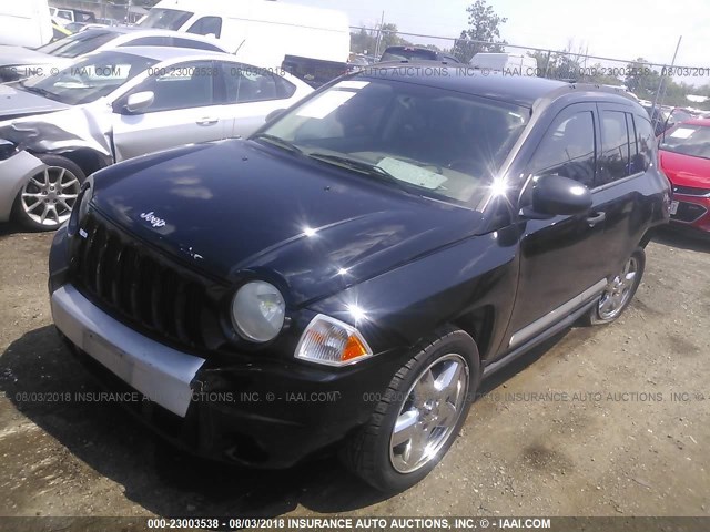 1J8FT57W77D171655 - 2007 JEEP COMPASS LIMITED BLACK photo 2