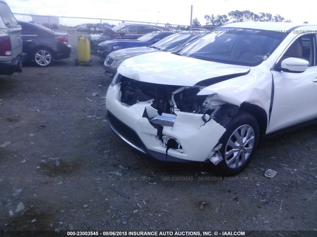 5N1AT2MT6EC766795 - 2014 NISSAN ROGUE S/SL/SV WHITE photo 6