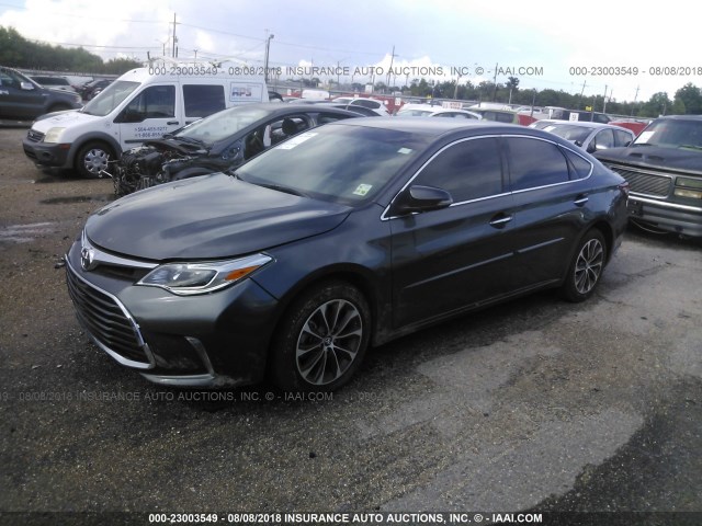 4T1BK1EB1GU234987 - 2016 TOYOTA AVALON XLE PLUS/PREMIUM/TOUR/LTD GRAY photo 2