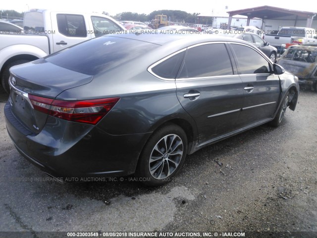 4T1BK1EB1GU234987 - 2016 TOYOTA AVALON XLE PLUS/PREMIUM/TOUR/LTD GRAY photo 4