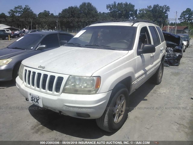 1J4GW58N6YC142805 - 2000 JEEP GRAND CHEROKEE LIMITED WHITE photo 2