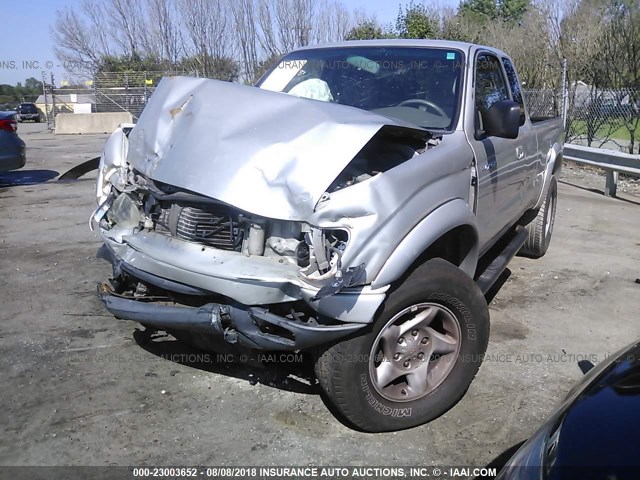 5TESN92N62Z048628 - 2002 TOYOTA TACOMA XTRACAB PRERUNNER ვერცხლისფერი ფოტო 2