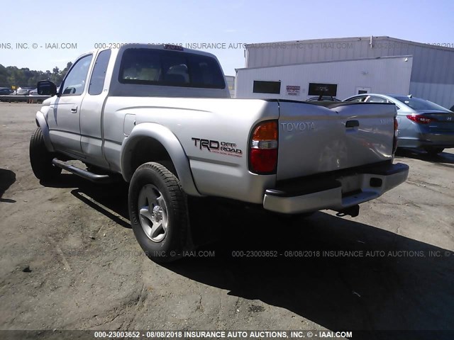 5TESN92N62Z048628 - 2002 TOYOTA TACOMA XTRACAB PRERUNNER SILVER photo 3