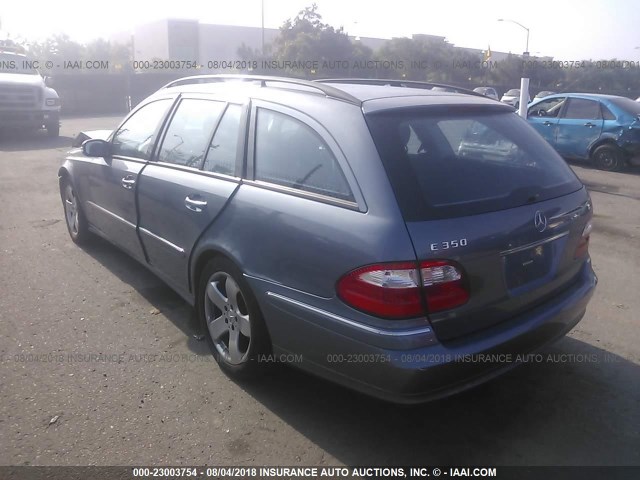 WDBUH56J76A767045 - 2006 MERCEDES-BENZ E 350 WAGON BLUE photo 3