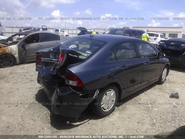 JHMFA3F24AS004106 - 2010 HONDA CIVIC HYBRID GRAY photo 4