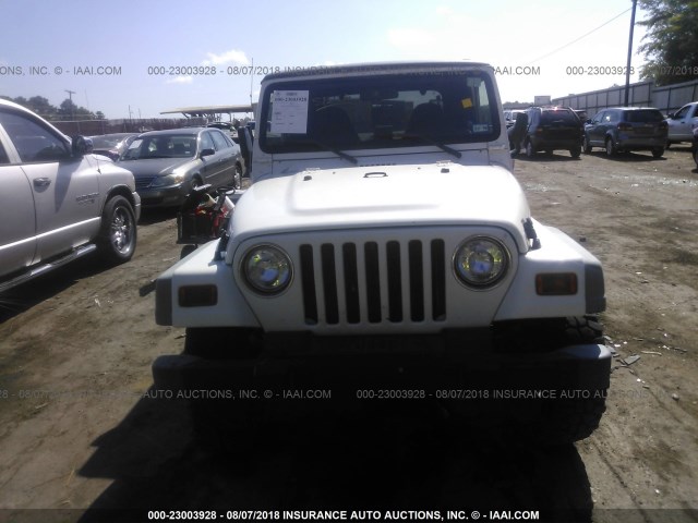 1J4FA39S42P770672 - 2002 JEEP WRANGLER / TJ X WHITE photo 6