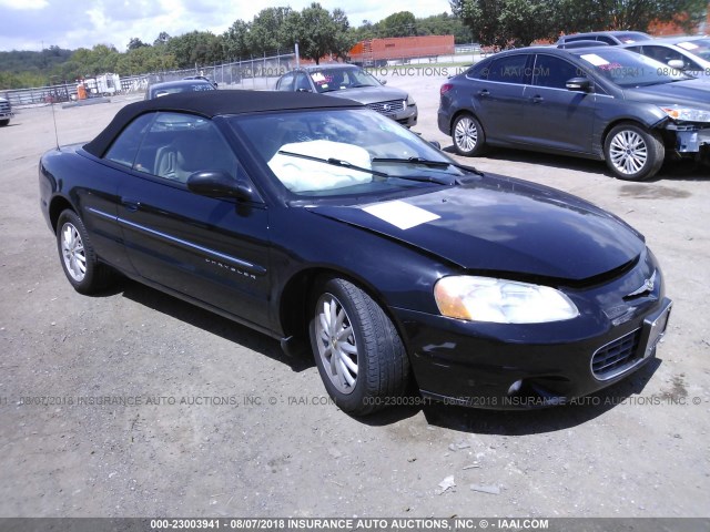 1C3EL55UX1N704737 - 2001 CHRYSLER SEBRING LXI BLACK photo 1