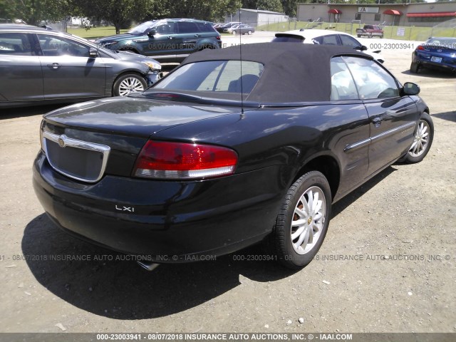 1C3EL55UX1N704737 - 2001 CHRYSLER SEBRING LXI BLACK photo 4